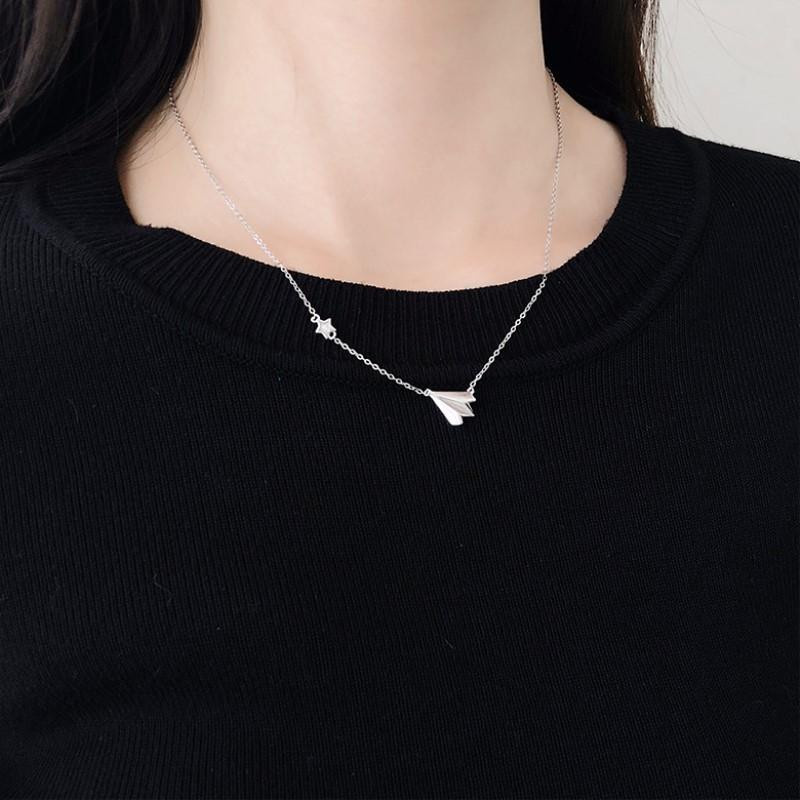 Wucifang Jewelry Halskette, Kupfer, Silber, Damen, 45 cm - Bild 2