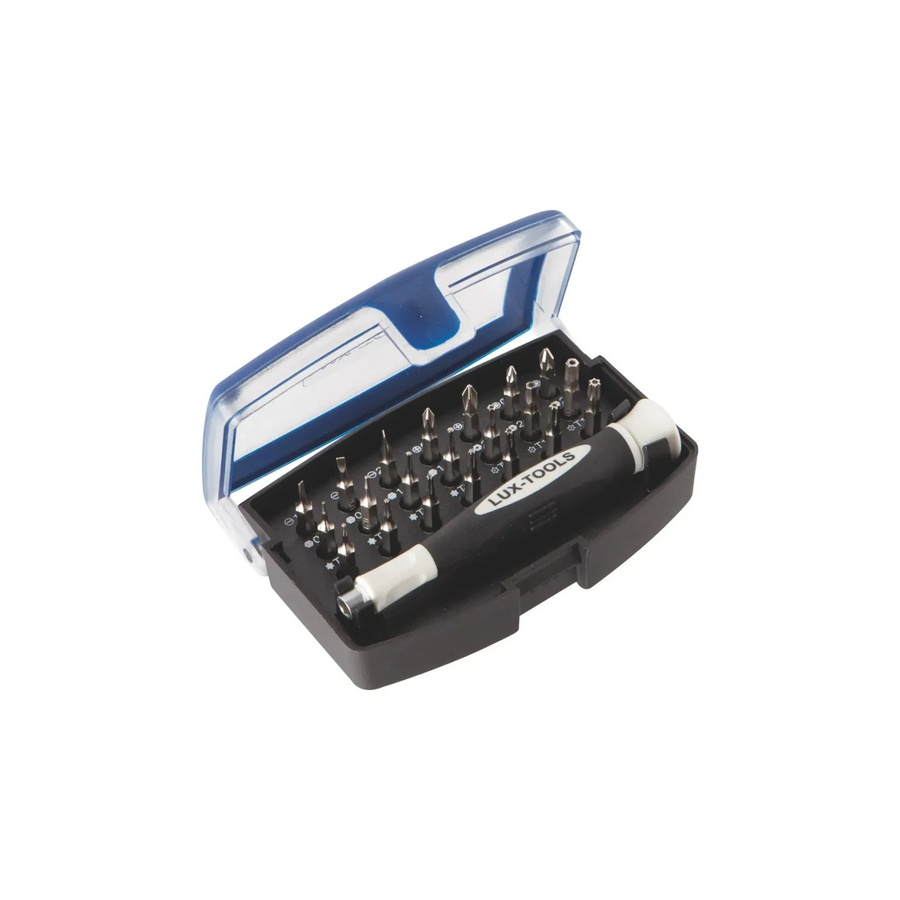 LUX-TOOLS Präzisions-Minibitsatz Comfort 22-teilig aus Stahl in Schwarz - Bild 2