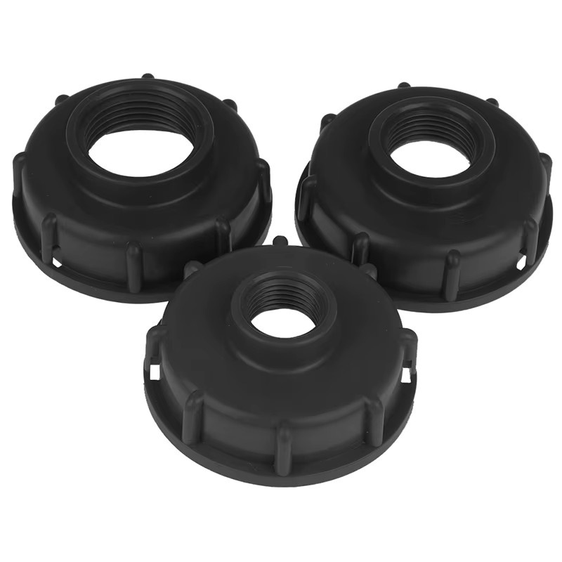 IBC-Tank Adapt S60X6 Grobgewindekappe in Schwarz mit 60 mm Innengewinde und Adapteranschluss für 1/2 Zoll, 3/4 Zoll und 1 Zoll - Bild 4