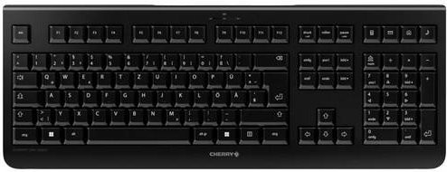 CHERRY KW 3000 Kabellose Tastatur QWERTZ Deutsch Schwarz mit USB-A Empfänger und geräuscharmen Tasten - Bild 1