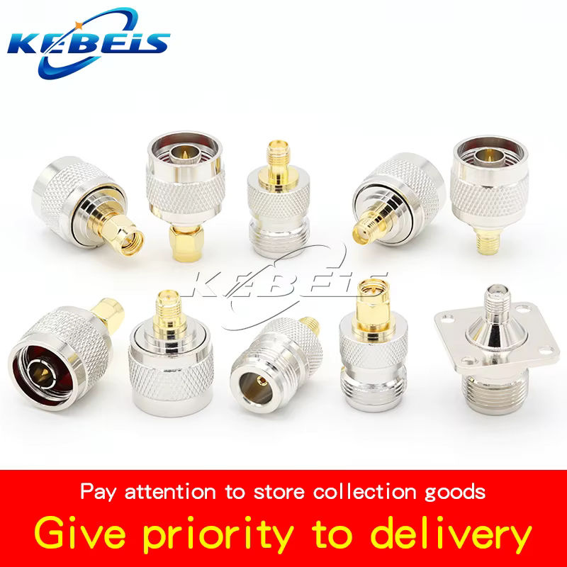 KEBEIS Koaxialadapter-Set SMA zu N und RPSMA Testkonverter-Kit in Silber - Bild 3