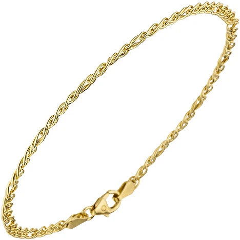 Colfem Zwillings-Panzerarmband 585 Gold, 19 cm, Unisex - Bild 1
