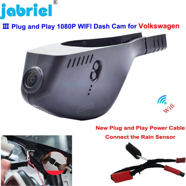 Plug And Play Wifi Auto DVR Dash Cam für Volkswagen und Skoda in Schwarz - Bild 1