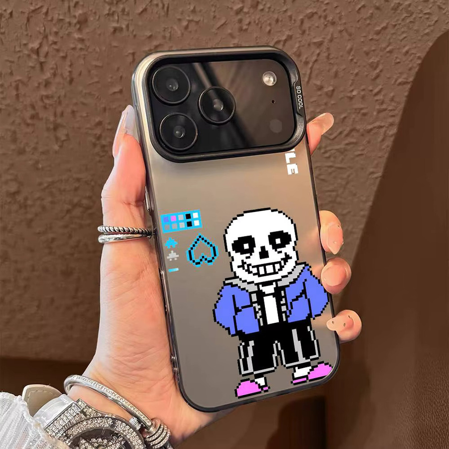 Aurora Funda Handyhülle im Undertale Design für Apple iPhone 17, 16, 15, 14, 13, 12, 11 (Pro Max kompatibel), mehrfarbig, matt mit Laser-Effekt und metallischem Look - Bild 2