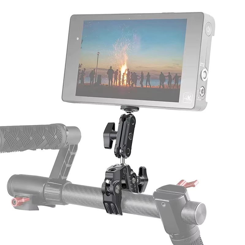 Ulanzi R094 Metall-Superklemme mit Doppelkugelkopf und Magic Arm in Schwarz für DSLR-Kamera, Monitor, Licht und Mikrofonhalterung mit 1/4" und 3/8" Gewinde - Bild 2