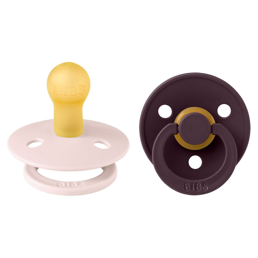 BIBS Schnuller Colour 2er Pack Petal/Plum aus Latex für 0-6 Monate - Bild 1