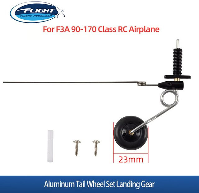 FLIGHT-MODEL.COM Aluminium-Stützrad-Set Fahrwerk, Metall, Schwarz - Bild 1