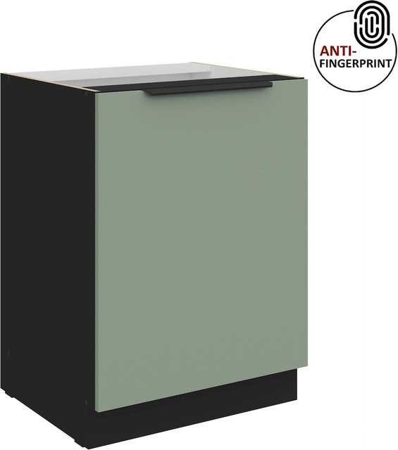 Küchenunterschrank ARIA Aquamarin matt mit Anti-Fingerprint-Beschichtung und Einlegeboden, Breite: 60 cm - Bild 1