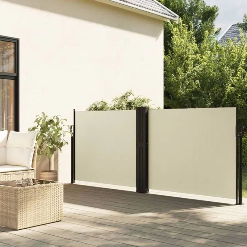 Ausziehbare Seitenmarkise von vidaxl in Beige aus Polyester und Stahl, Breite: 140 cm, Länge: 1000 cm - Bild 1