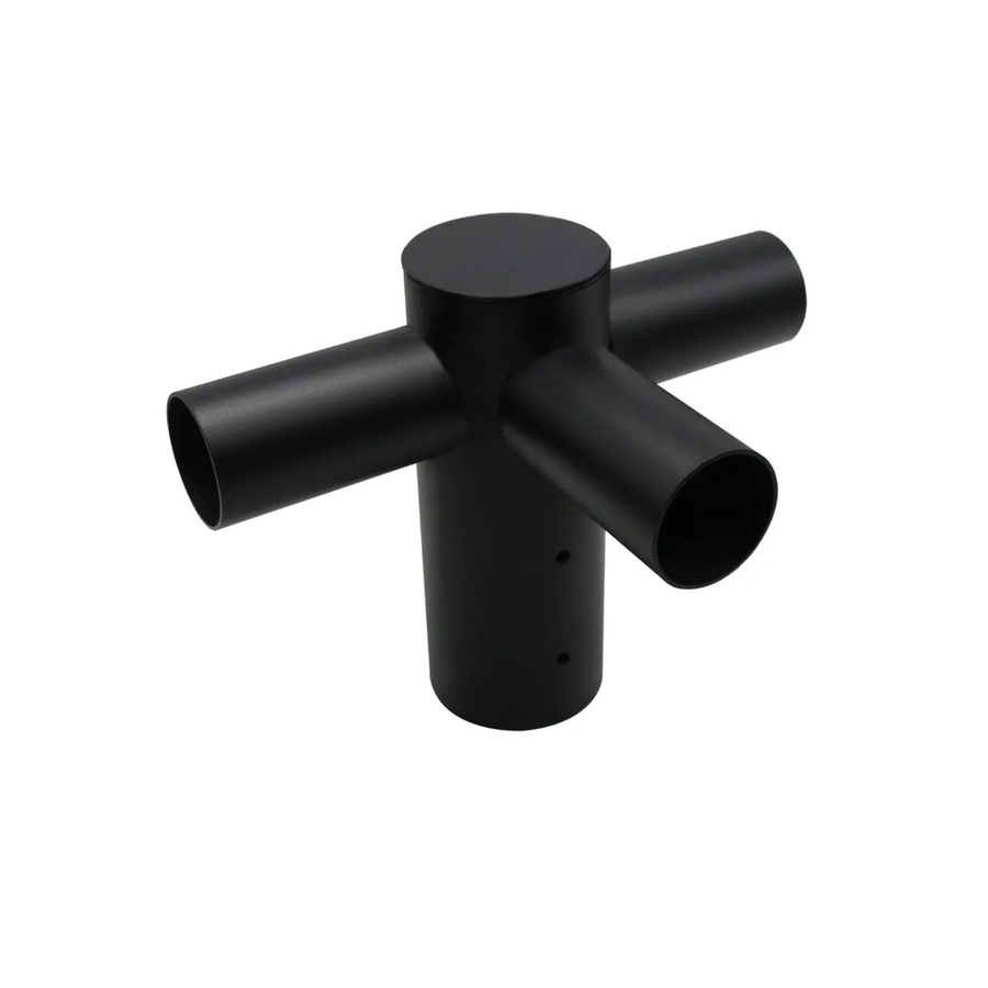 ENOVALITE Straßenleuchten Adapter 3-Fach Schwarz aus Stahl 80 zu 60mm Fixierung - Bild 2