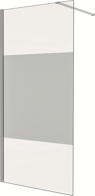 AICA Walk-in Duschwand aus ESG-Glas mit Nano-Beschichtung, Milchglasstreifen, B: 85 cm, H: 200 cm - Bild 1