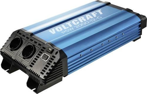 Voltcraft Wechselrichter PSW 2000-12-G mit reiner Sinuswelle 2000W 12V/DC zu 230V/AC - Bild 1