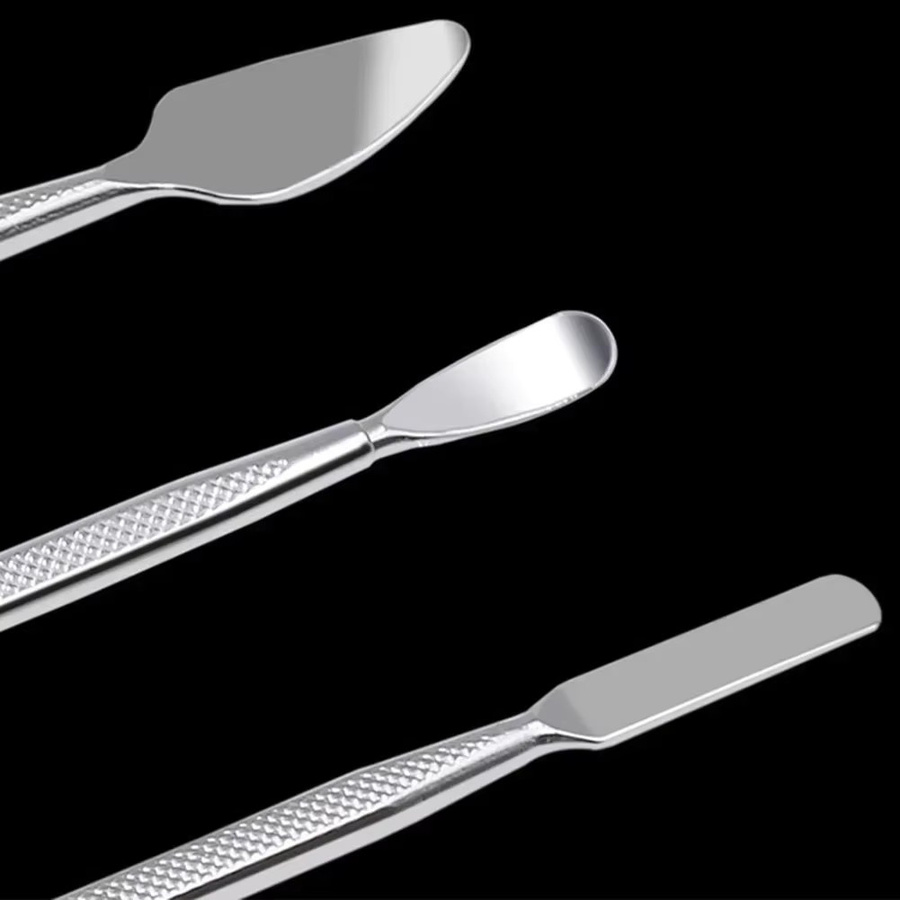 3er Set Metall Reparatur Werkzeug Kit mit Klingen und Spudger für Smartphone, Tablet und PC in Silber - Bild 5