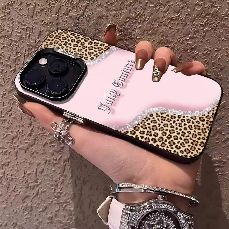 J-JuicysS Couture Handyhülle für iPhone 11 bis 17 Pro Max und Pro Plus in Silber und Pink - Bild 3