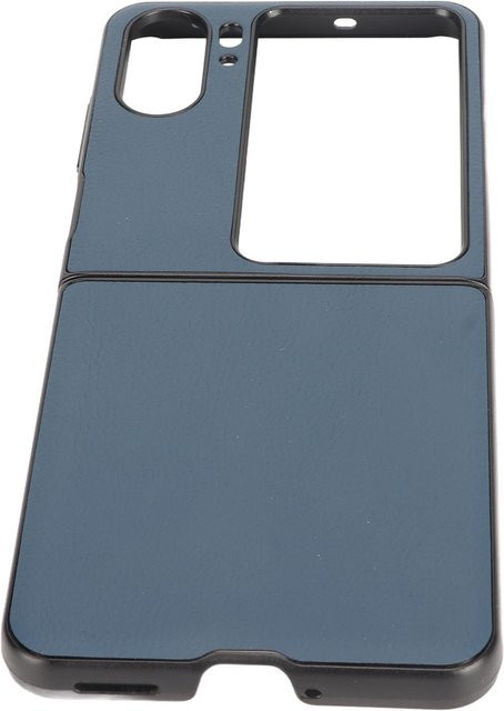 Igeteck Premium Schutzhülle aus echtem Leder für Find N2 Flip in Blau - Bild 1