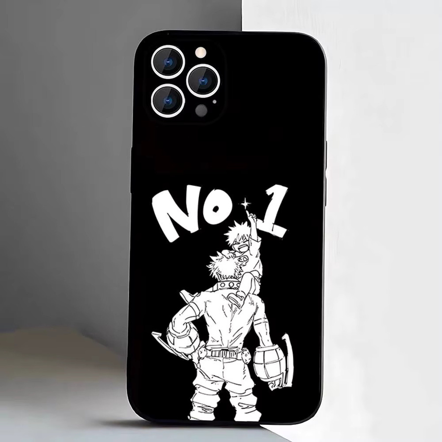 Katsuki B-Bakugo Anime Hero weiche Handyhülle für iPhone in Schwarz - Bild 2