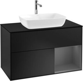 V&B Waschtischunterschrank Finion 100 in Blau lackiert, B/T/H: 100 x 50,1 x 50,1 cm - Bild 1