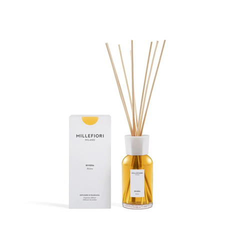 Millefiori Milano Duftstäbchen-Diffuser Riviera 250 ml mit aromatischem, blumig-würzigem Duft