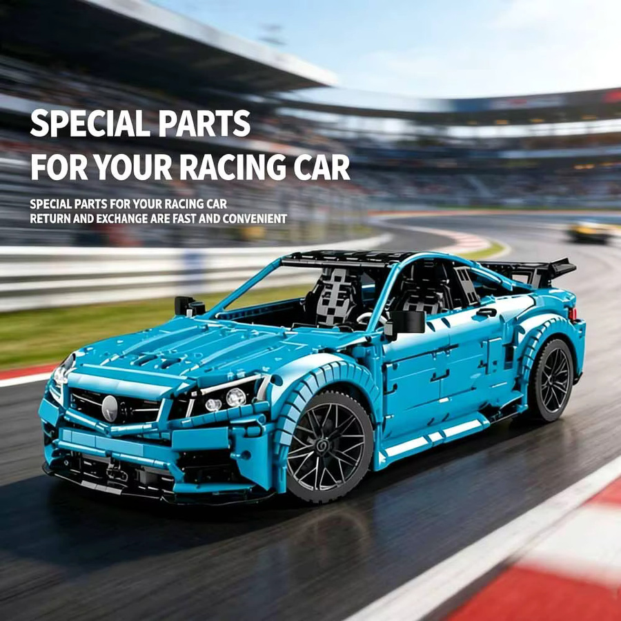 Doinbby Technischer Hochgeschwindigkeits-Supersportwagen C63 AM-G Modellbausatz, 4129 Teile - Bild 3