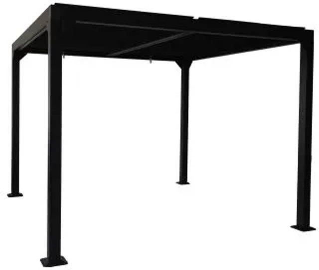 Jet-Line Gartenpavillon Dubai II aus Aluminium mit Lamellendach und Handkurbel in Anthrazit, B x T: 300 x 300 cm - Bild 1
