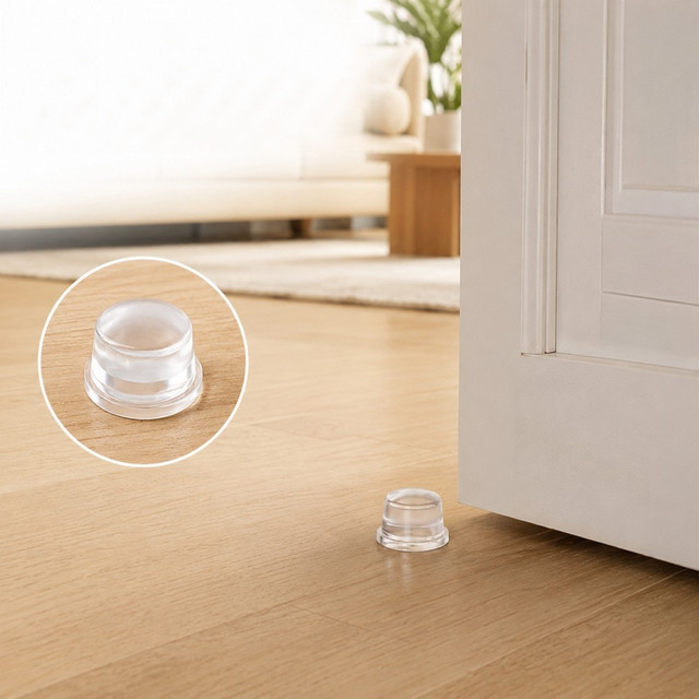 TFAAI Transparente Silikon-Türstopper als selbstklebender Anti-Kollisions-Wandschutz und Gummipuffer für Türgriffe und Schränke - Bild 1