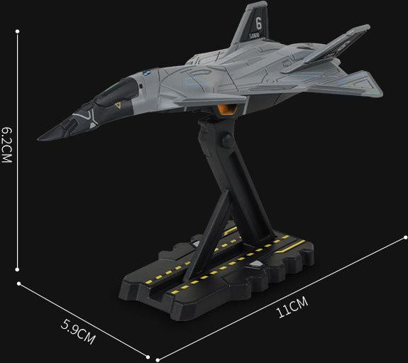Linyi toy car Weiße Kaiser B-Typ Kampfflugzeug Modell, Metall, grau, 1:24, ab 14 Jahren - Bild 1