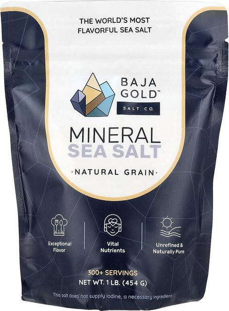 Baja Gold Mineralisches Meersalz Natürliche Körnung 454 g - Bild 1