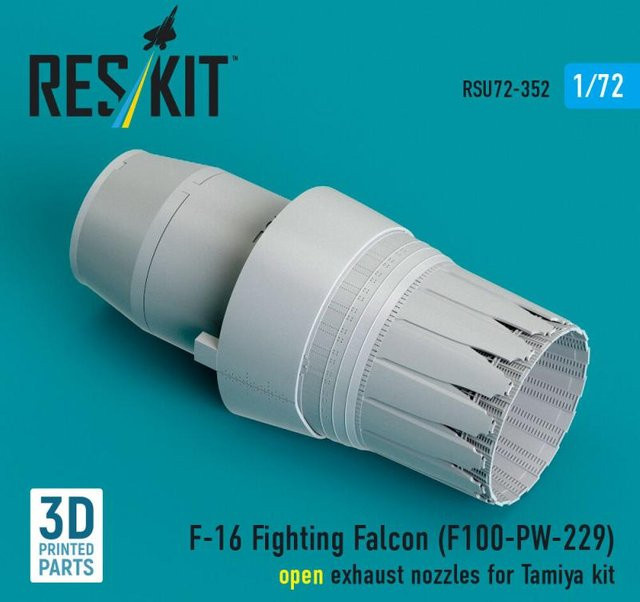 Tamiya F-16 Fighting Falcon, Open exhaust nozzle, 3D Printed - Bild 1