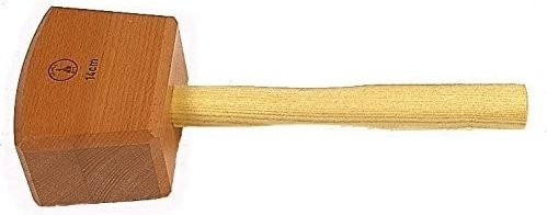 Ulmia Holzhammer Schreinerklüpfel aus Rotbuche und Esche, Farbe: Braun, B/T/H: 14,0 x 8,0 x 11,0 cm