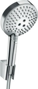 Hansgrohe Raindance Select S Brausehalter-Set mit 3 Strahlarten und 1,25 m Brauseschlauch in Chrom - Bild 1