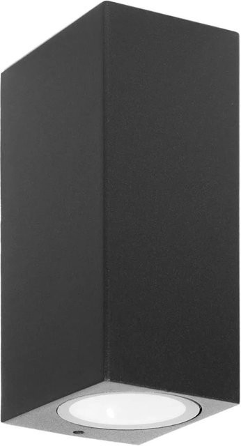 PRIOS Wandleuchte Tetje Außenleuchte aus Aluminium in Schwarz, 2-flammig für GU10, IP65, Modernes Design - Bild 1