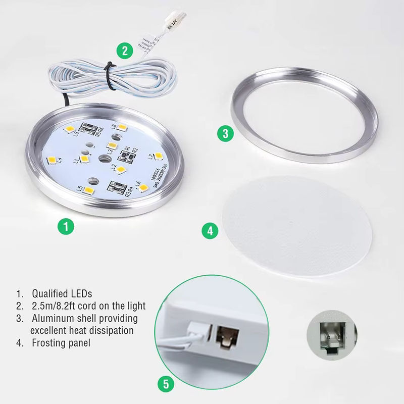 LED-Unterschrankleuchte in Warmweiß mit 2 m Kabel für Küche und Möbel - Bild 4