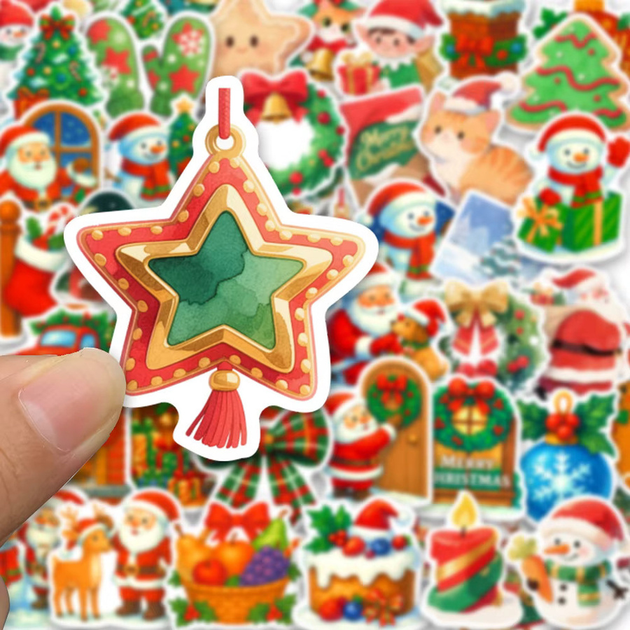 Charile Kawaii Cartoon Weihnachten Santa Claus Graffiti Aufkleber, multicolour, 10-teiliges Set - Bild 2