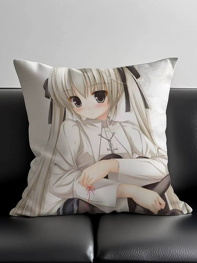 Anime Kissenbezug Y-Yosuga No Sora aus weichem Plüsch, quadratisch, Mehrfarbig, Breite: 30 cm, Breite: 30 cm - Bild 4