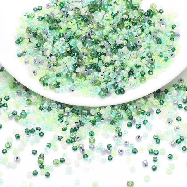 YUANZHIRUN Glas-Saatperlen, Kristall, 2-4mm, bunt - Bild 1