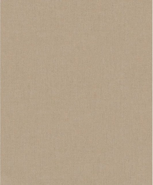 Schöner Wohnen Vliestapete Uni Braun-Gold FSC - Bild 1