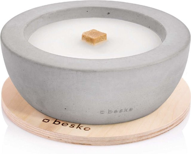 Beske Betonfeuer Savo Tischfeuer aus Beton in Grau, rund, Ø 17 cm, Höhe: 10 cm - Bild 1