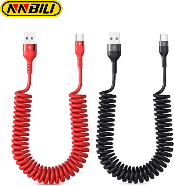 NNBILI USB zu Typ-C Schnellladekabel 5A in Rot - Bild 1