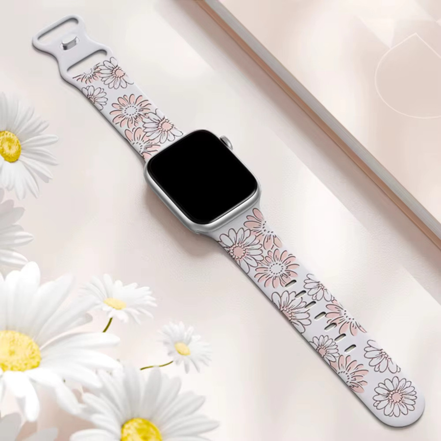 Uhrenarmband Edelstahl, zweifarbig, Sonnenblumen, Unisex - Bild 2