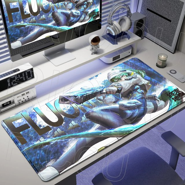 Riccu XXL Anime Girl Fluorite Arknights Endfield Gaming-Mauspad, rutschfestes Gummi-Mauspad in Multicolour für deinen Desktop-PC - Bild 1