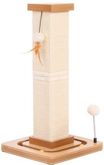 Canadian Cat Company Kratzstamm Karlo aus Sisal und Holz in Braun/Beige mit integriertem Spielzeug - Bild 1