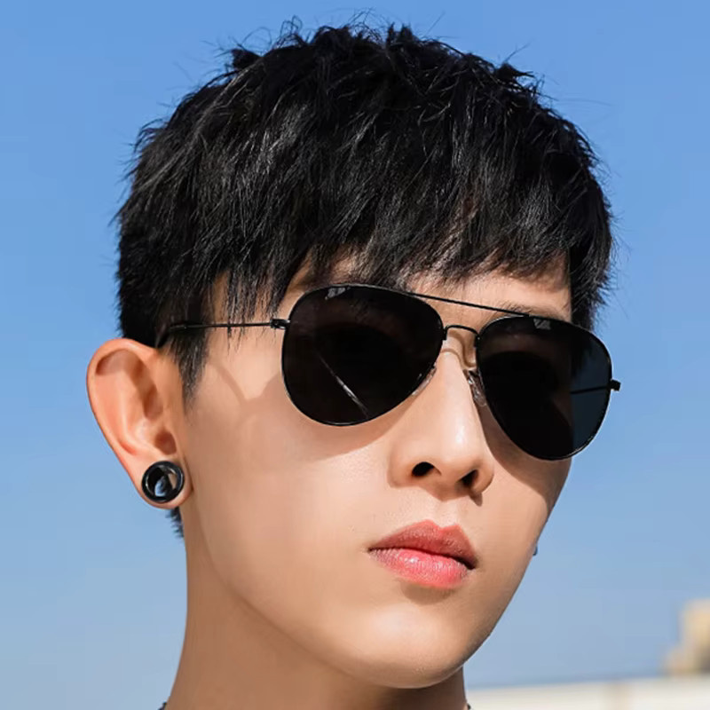 Rexxar Sonnenbrille Aviator, Vollrand, Metall, Schwarz, Unisex, polarisiert - Bild 2