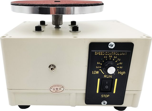 XMSJ Elektrische Polier Maschine für Friseurscheren und Manikürwerkzeuge in Rot mit 10 Stück Schleifpapier, 100W, 220V - Bild 1