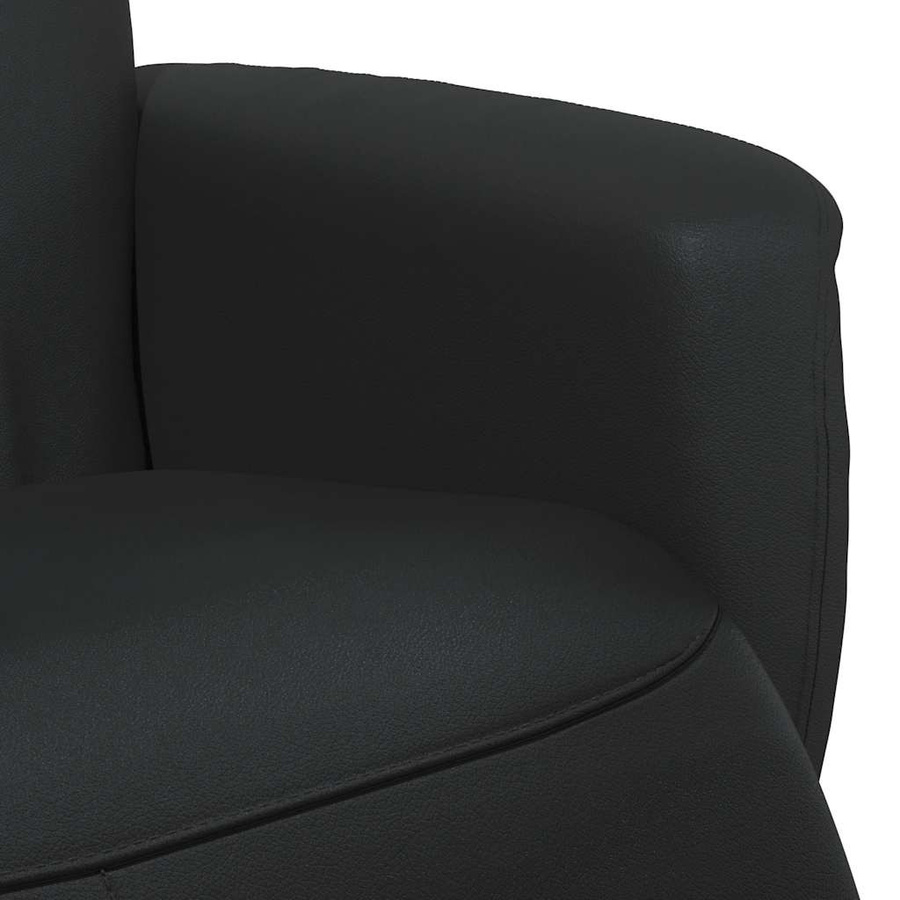 vidaXL Relaxsessel mit Fußteil in Schwarz aus Kunstleder mit 360-Grad-Drehfunktion - Bild 2