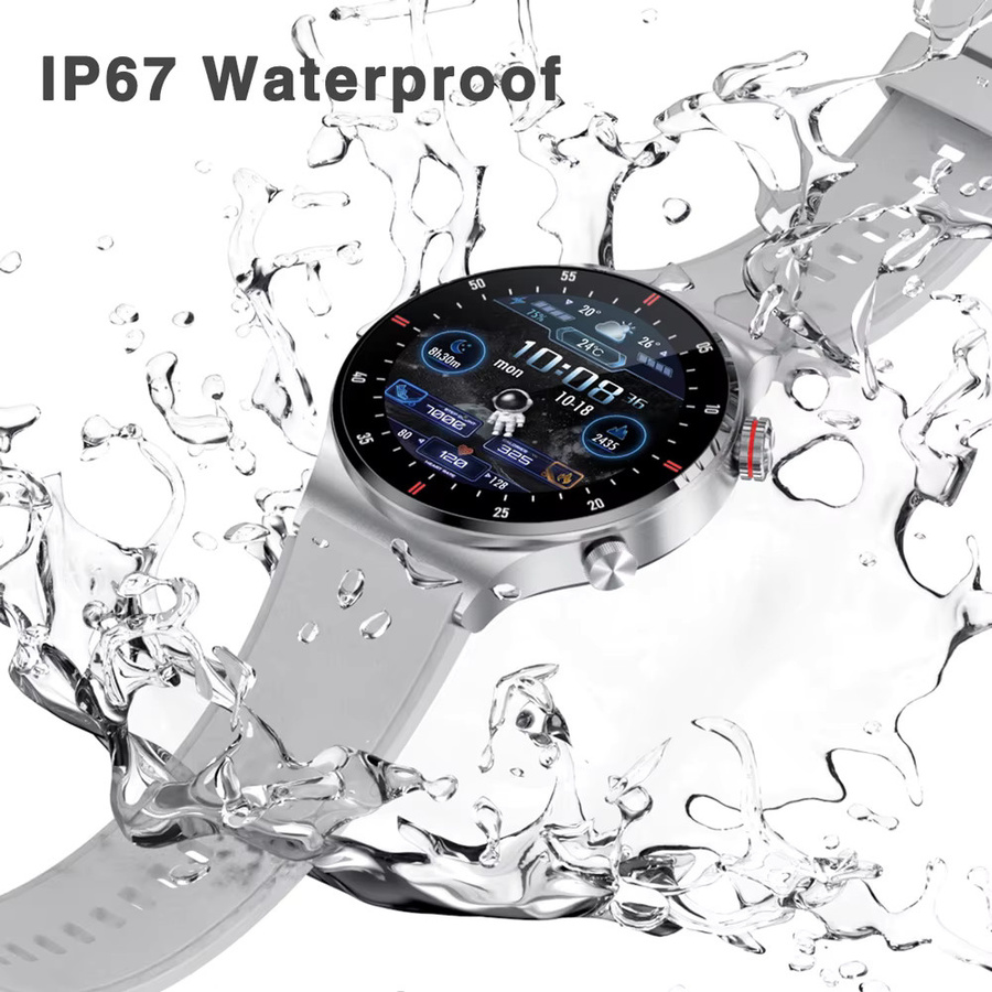 CRTORRS Smartwatch, Schwarz, Rund, NFC, Bluetooth, 44 mm, Unisex - Bild 6