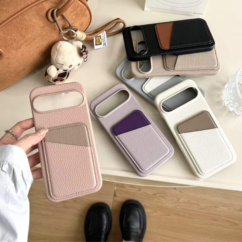 RUWANHU Leder Brieftasche und Handyhülle mit Kartenfächern für Google Pixel 10 Pro XL, 9, 8, 7, 6 in Schwarz - Bild 5