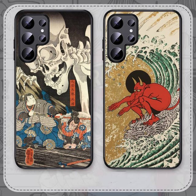 Utagawa Kuniyoshi Ukiyoe Kunst Handyhülle für Samsung Galaxy S25 S24 S23 S22 S21 S20 S10 S9 Plus Ultra FE Note 20 in Multicolour - Bild 1