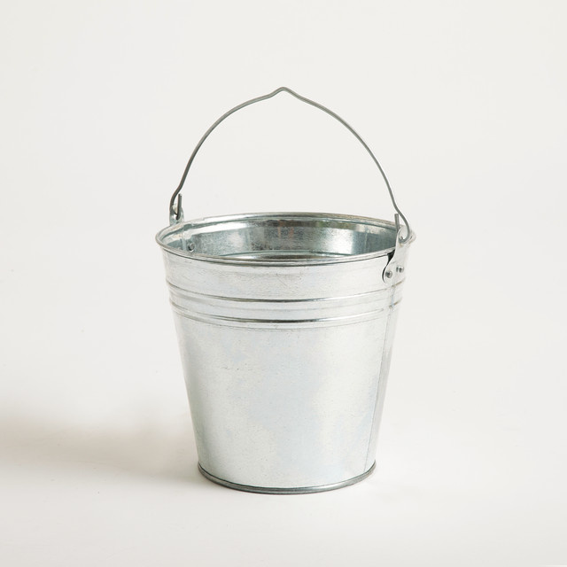Blume2000 Zink Eimer Pflanztopf Silber B/T/H: 19,5 x 19,5 x 25,0 cm - Bild 1