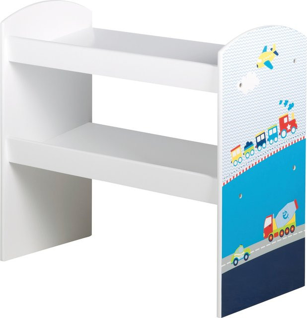 Roba Spielregal Rennfahrer für Kinderzimmer in Mehrfarbig mit Rückwand aus MDF und Metall - Bild 1