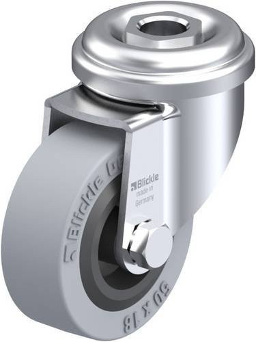 Blickle LRA-VPA 50G Lenkrolle aus Stahl und Kunststoff, Farbe: Grau/Schwarz, Rad-Durchmesser: 50 mm, Tragfähigkeit: 40 kg - Bild 1